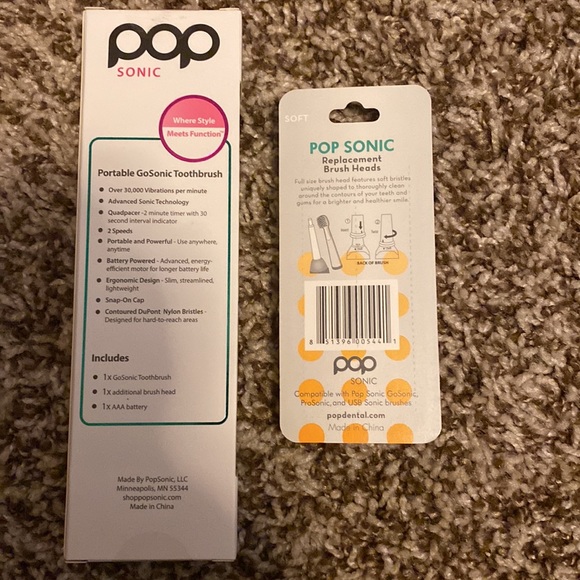 Pop sonic toothbrush with replacement heads - Picture 2 of 2